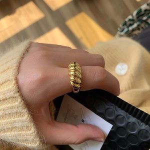 Croissant Dome 18K Gold Vermeil Ring